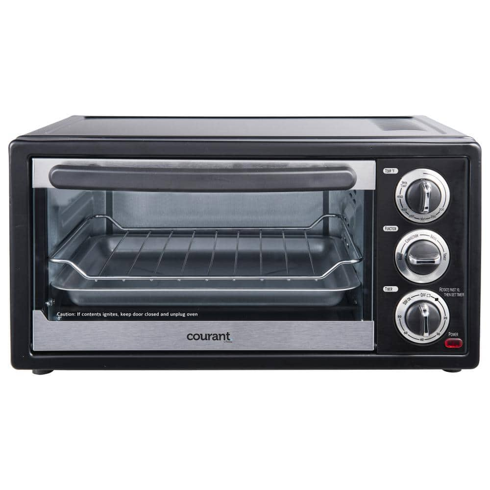 Courant 6-Slice Black Convection and Broil Toaster Oven TO-1564