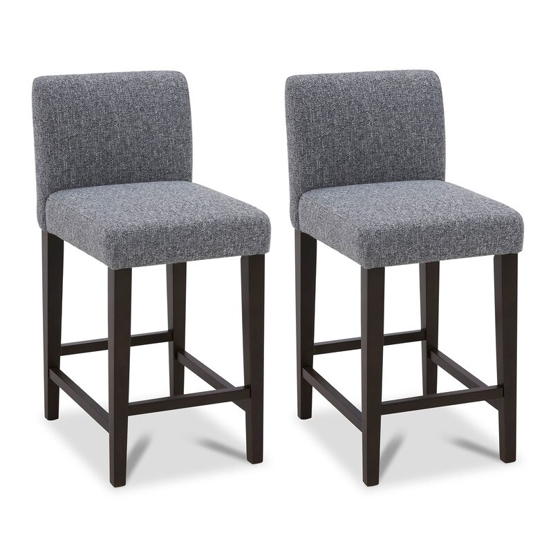 Eason Upholstered Low Back Barstool Set of 2