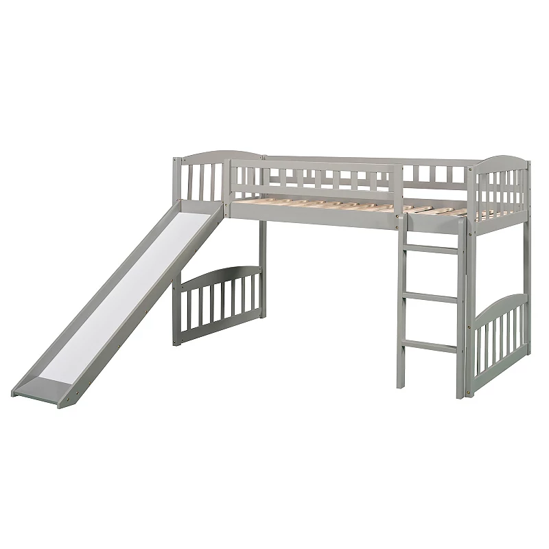 Merax Twin Size Loft Bed With Slide And Ladder