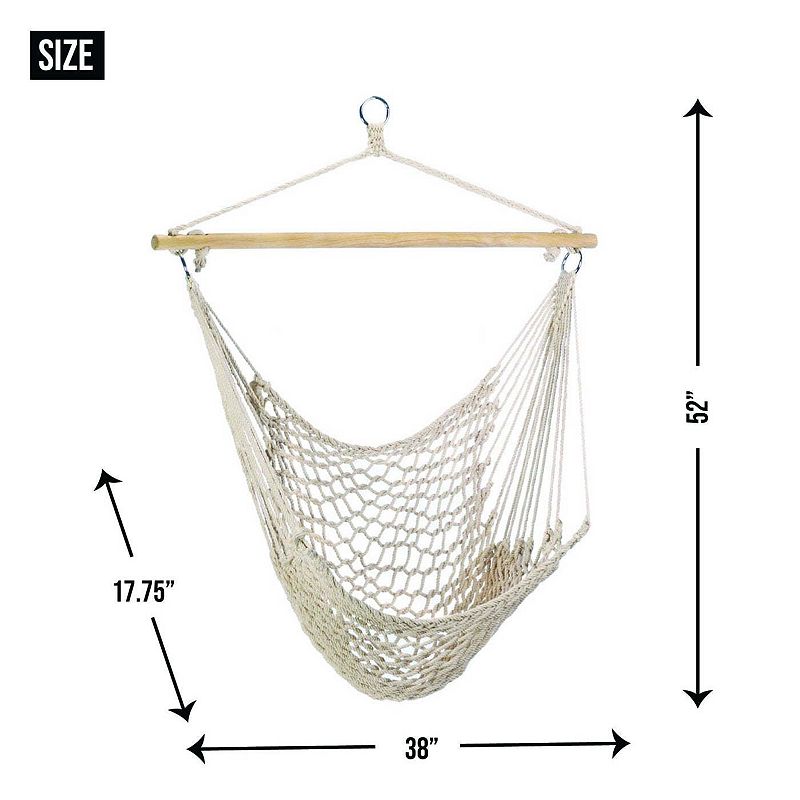 Actifo Recycled Cotton Swinging Hammock Chair