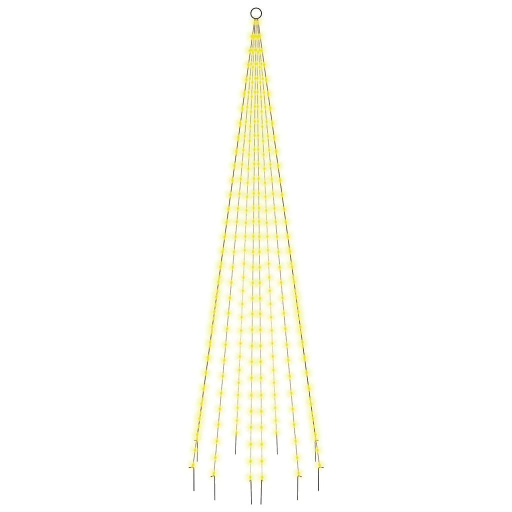 Vidaxl Christmas Tree On Flagpole Warm White 310 Leds 10 Ft