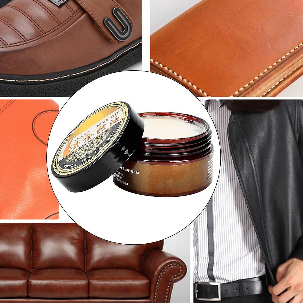 High Quality 100g Leather Craft Mink Oil Cream Care For Maintenance Softening Leather