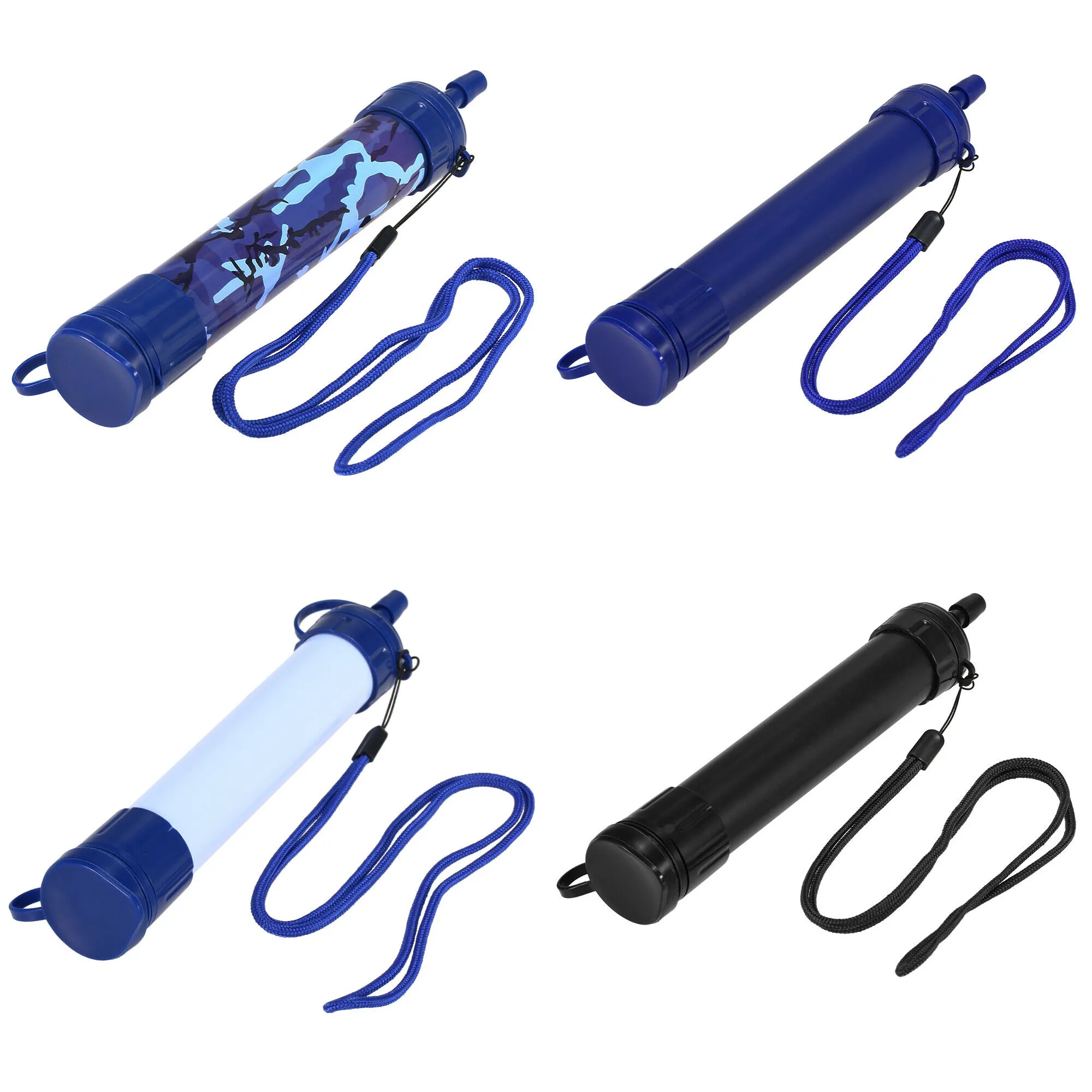 outdoor camping hiking emergency survival kit personal water filter straw 99.999% remove bacteria