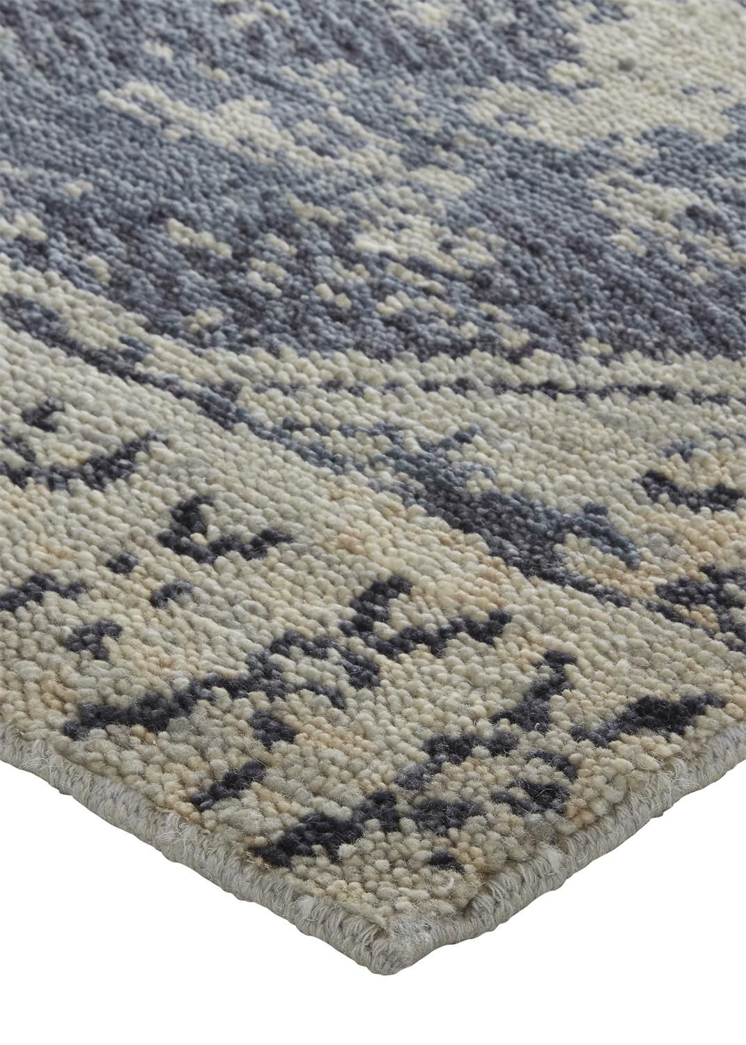 Scottsdale Hand Knotted Blue and Tan Rug by BD Fine