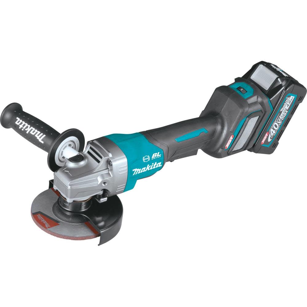 Makita XGT 40V max Paddle Switch Angle Grinder Kit， 4 1/2” / 5 ;