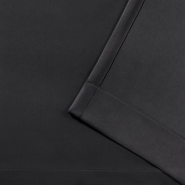 Sateen Blackout Solid Grommet Top Extra Wide Curtain Panel Exclusive Home