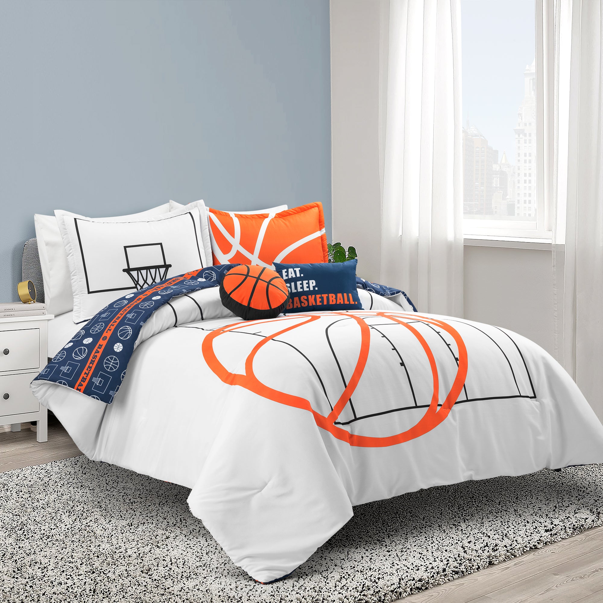 Basketball Game Reversible Comforter Set