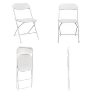 Karl home White Steel Folding Chairs (Set of 5) 299222737140