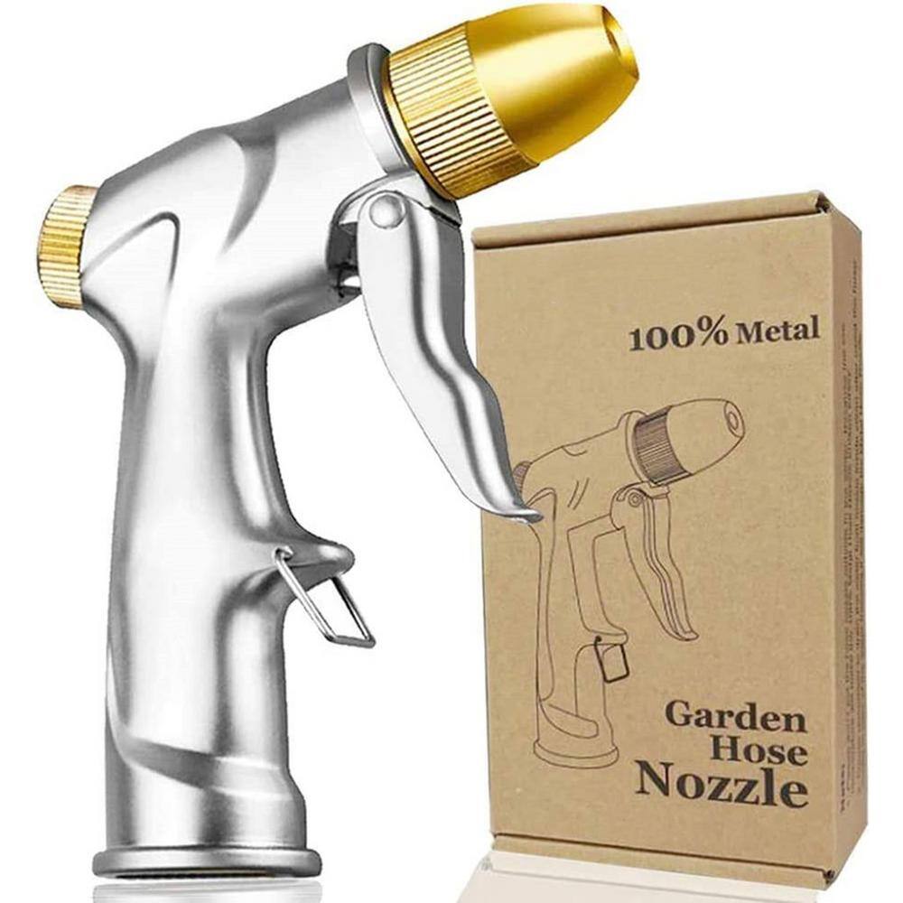 Upgraded Garden Hose Nozzle Sprayer 100% Heavy-Duty Metal Handheld Water Nozzle High Pressure in 4 Spray Modes B07MYWK5RY