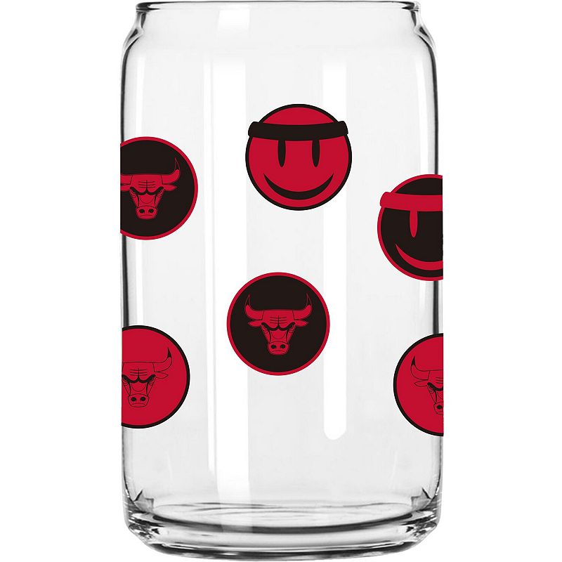 Chicago Bulls 16oz. Smiley Can Glass