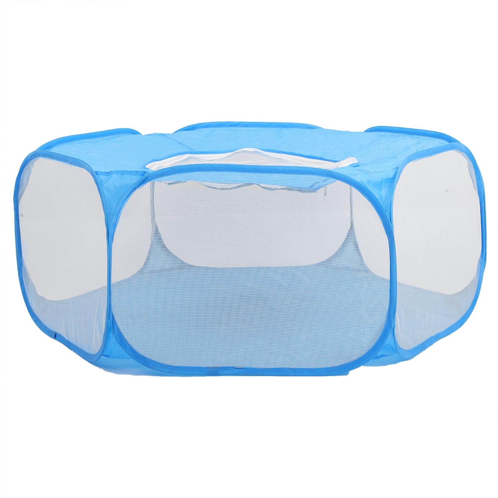 Hamster Playpen， Auto-open Small Animal Game Fence， Hamster Fence Foldable Pet Tent For Hamsters Chinchillas Sky Blue