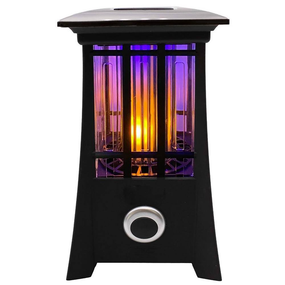 PIC Solar Patio Lantern Bug Zapper 12 Acre Coverage Led Flame Effect PIC-99188