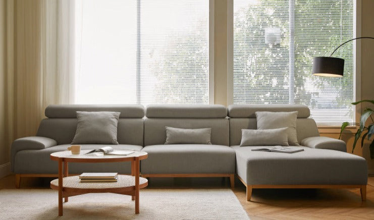 Corner Fabric Sofa   Midcentury   Sectional Sofas   by GVAwood  Houzz