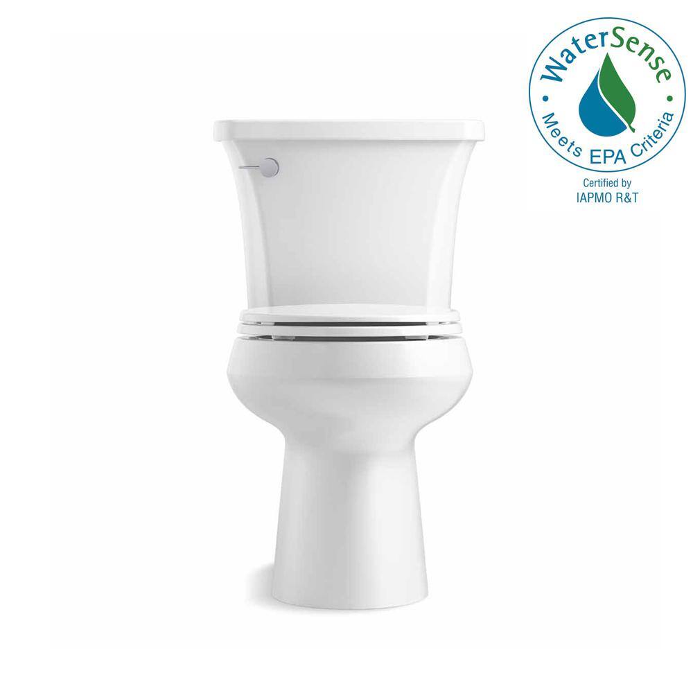 KOHLER Highline Arc the Complete Solution 2-Piece 1.28 GPF Single Flush Round-Front Toilet in White Seat Included (9-Pack) K-78253-9-0