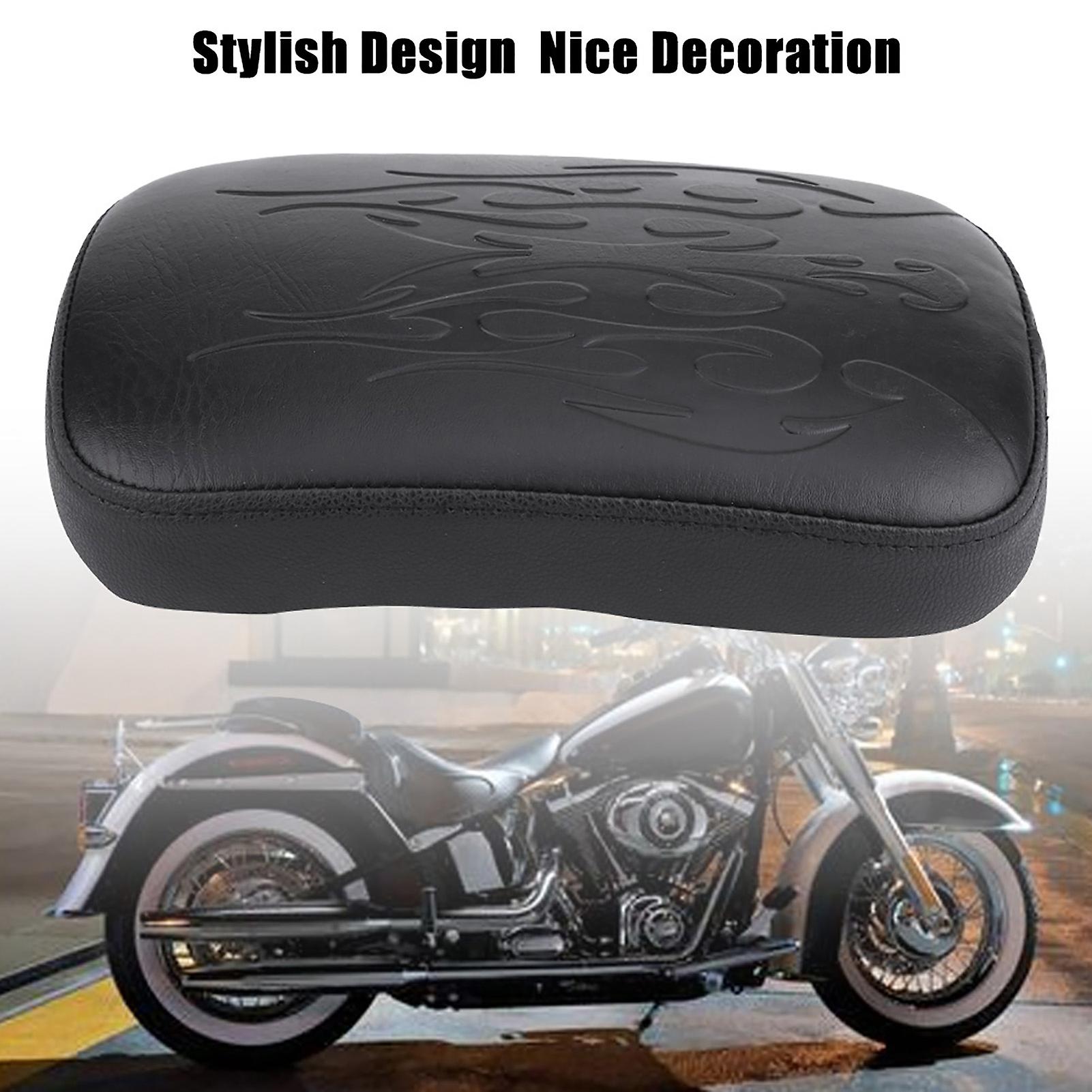 Motorcycle Suction Cup Rear Pillion Passenger Pad Seat For Bobber Chopper (#4