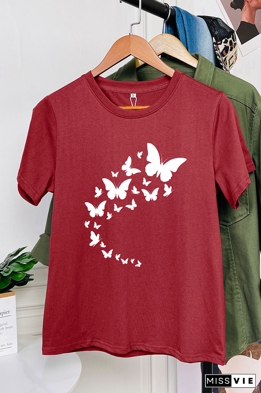 Flying Butterflies Graphic T-Shirt Wholesale