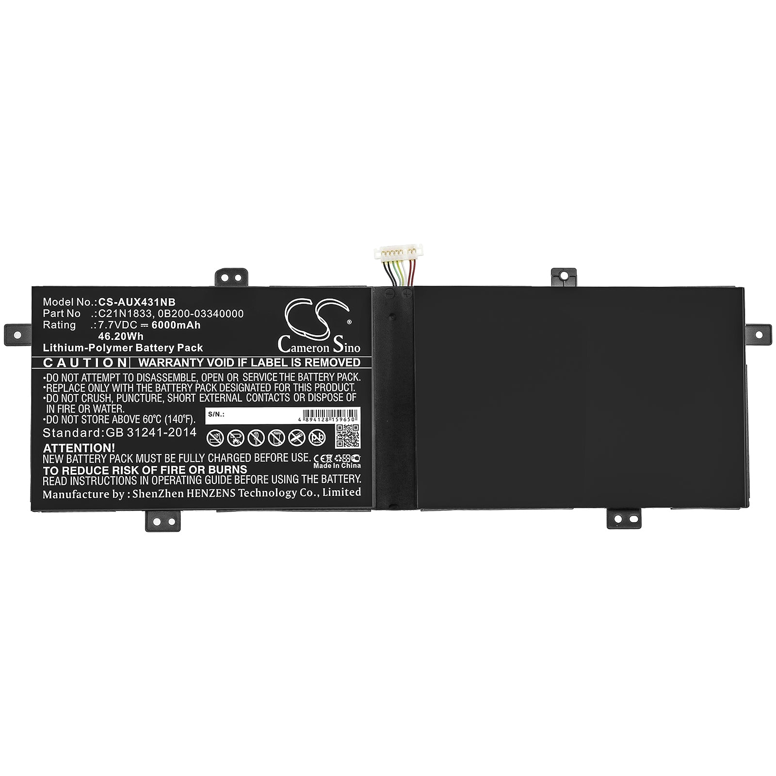 Asus BX431FA BX431FB K431FA K431FL S431FA S431FL S Replacement Battery BatteryClerkcom Laptop and Notebook