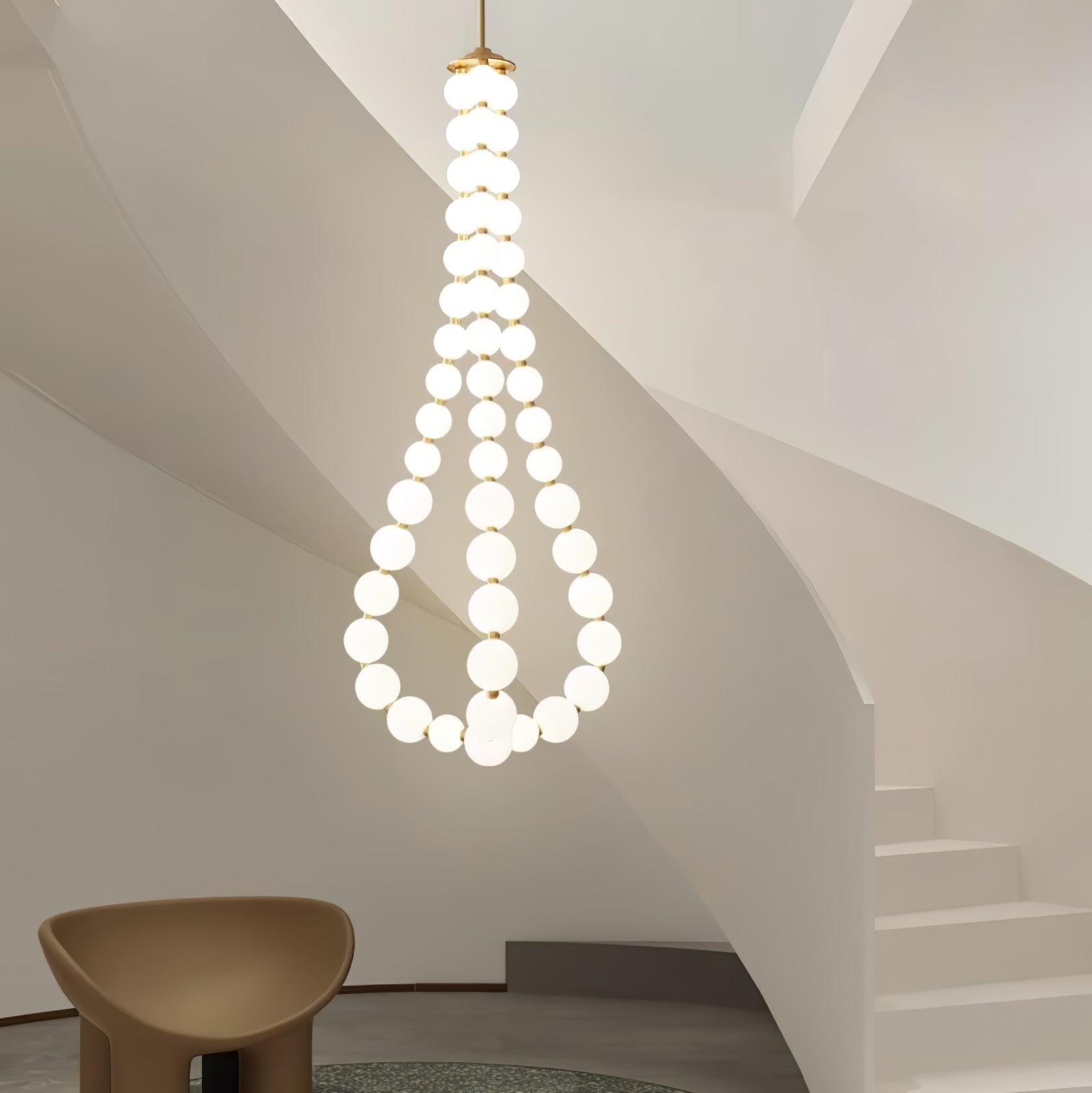 Glass Pearl Necklace Chandelier