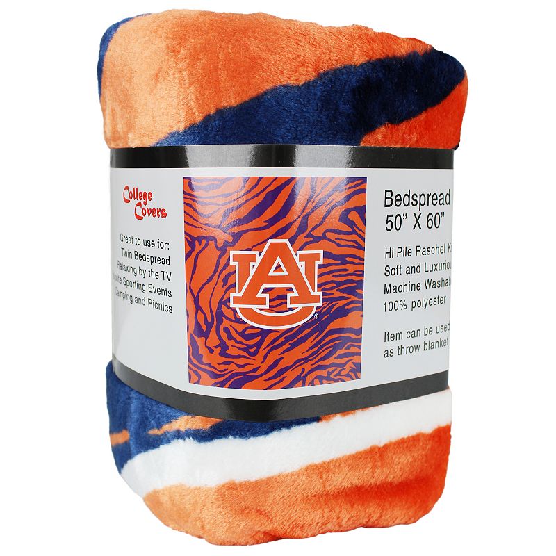 NCAA Auburn Tigers Soft Raschel Throw Blanket