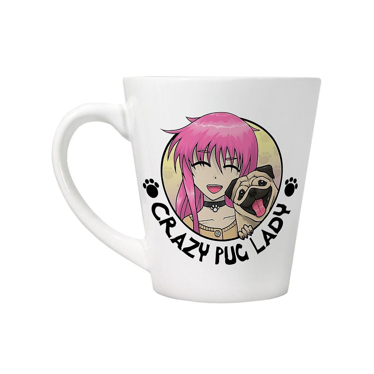 Grindstore Crazy Pug Lady Latte Mug