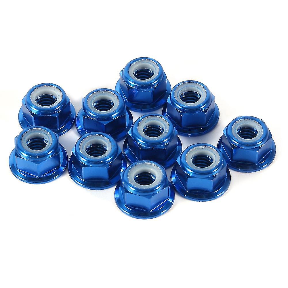 Anodize M5 Nylon Insert SelfLock Nuts Hex Lock Nut Aluminum Alloy 10pcs set Royal Blue