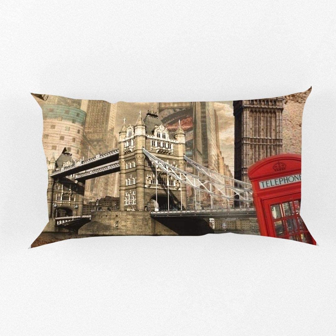 Duvet Cover Set Soft London Themed Comforter Cover Set 3 Pieces