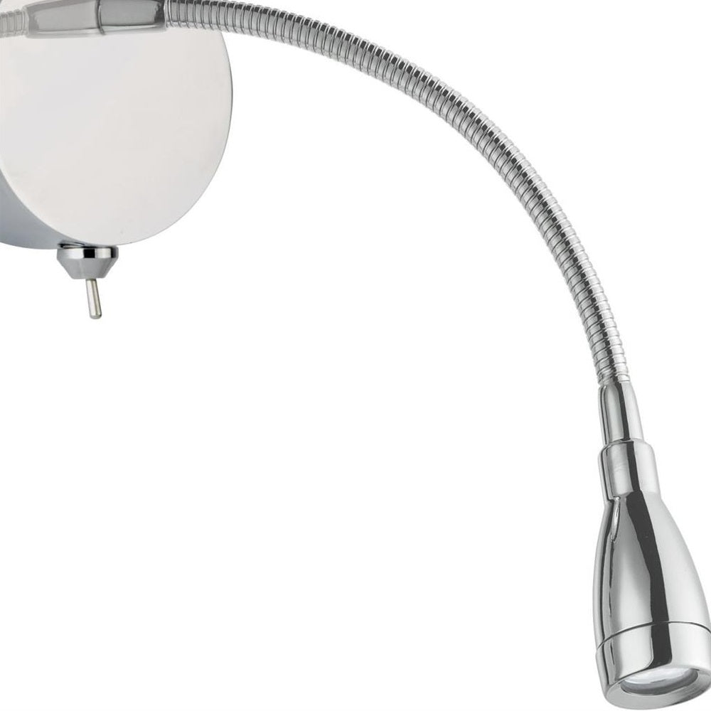 Britalia BR9917CC LED Polished Chrome Modern Flexible Switched Reading Wall Light