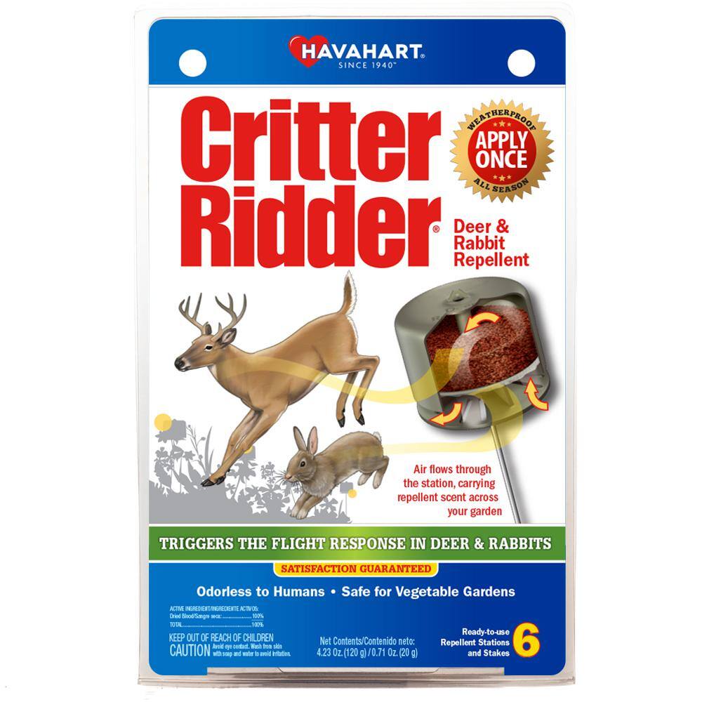 Havahart Critter Ridder Deer and Rabbit Weatherproof Repellent Stations (6-Count) CR5606