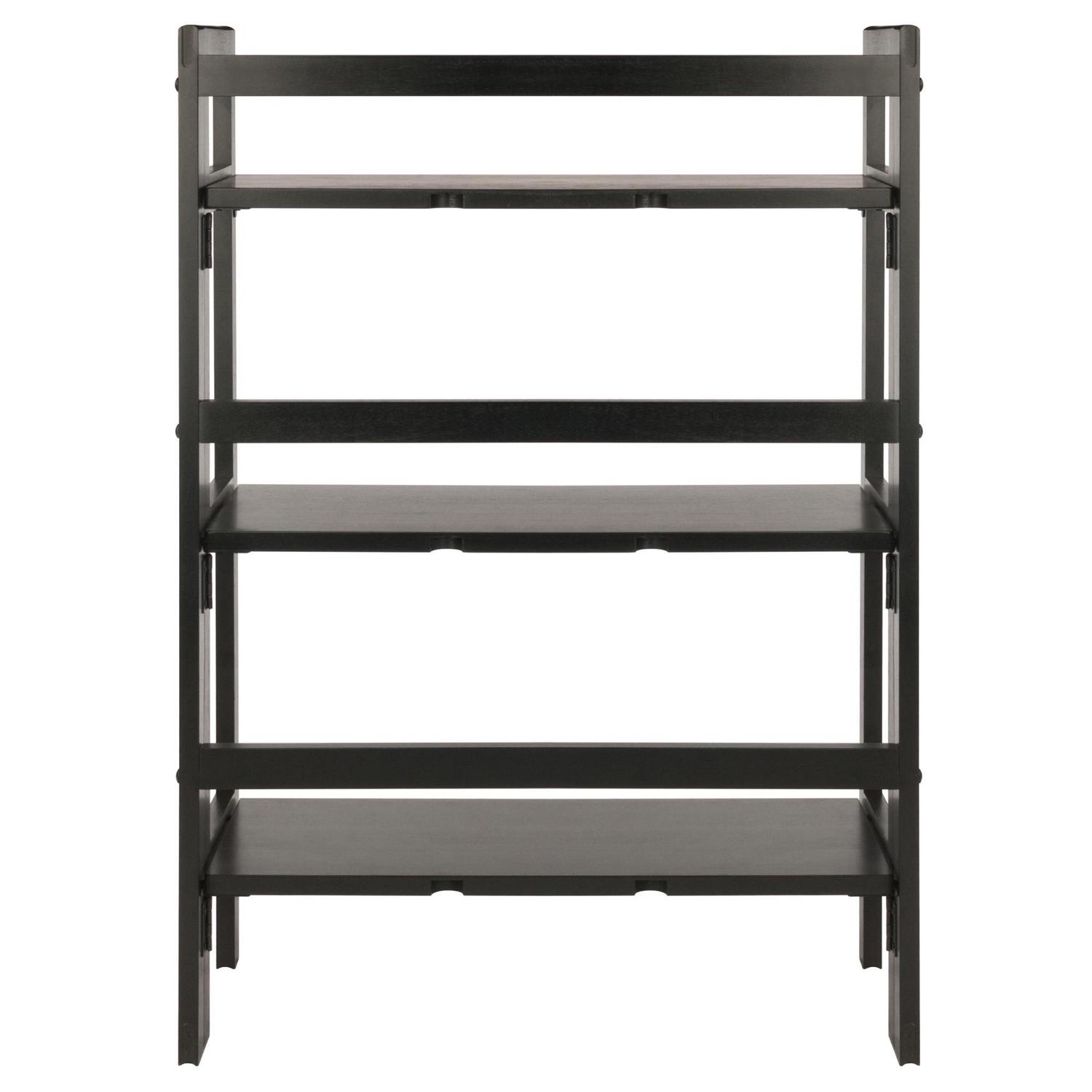 Winsome Wood Terry 3Tier Foldable Shelf Stackable Black Finish  Crowdfused