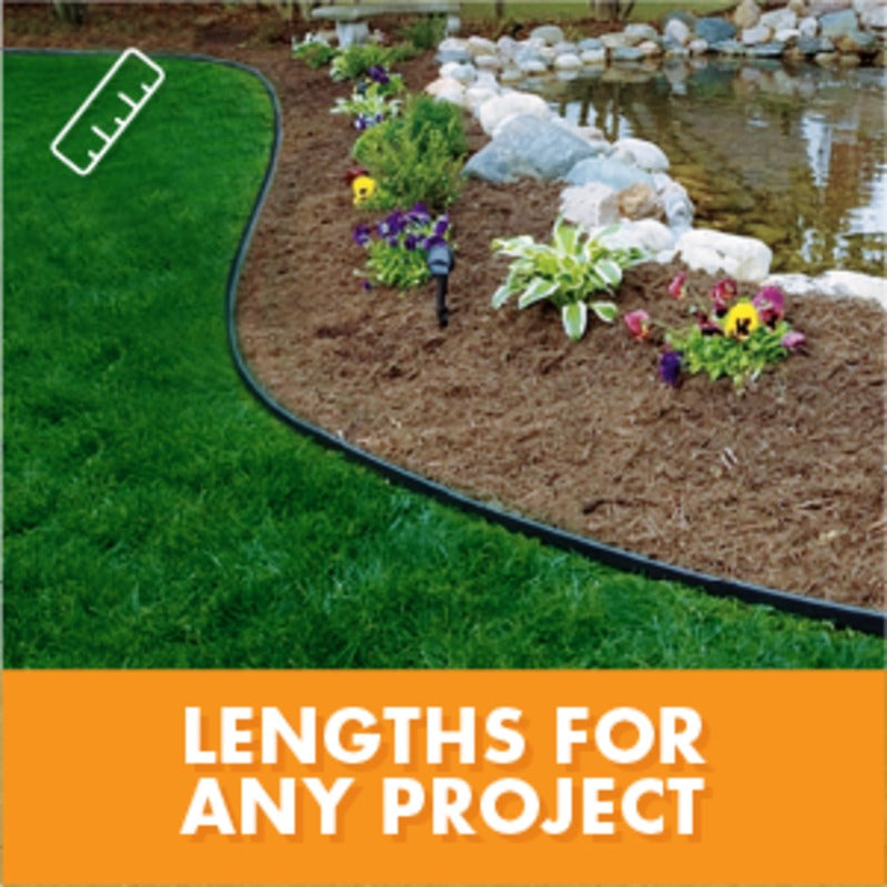 EasyFlex LandShark Pound-In Landscape Edging in Black, 20 ft. Kit., Plastic