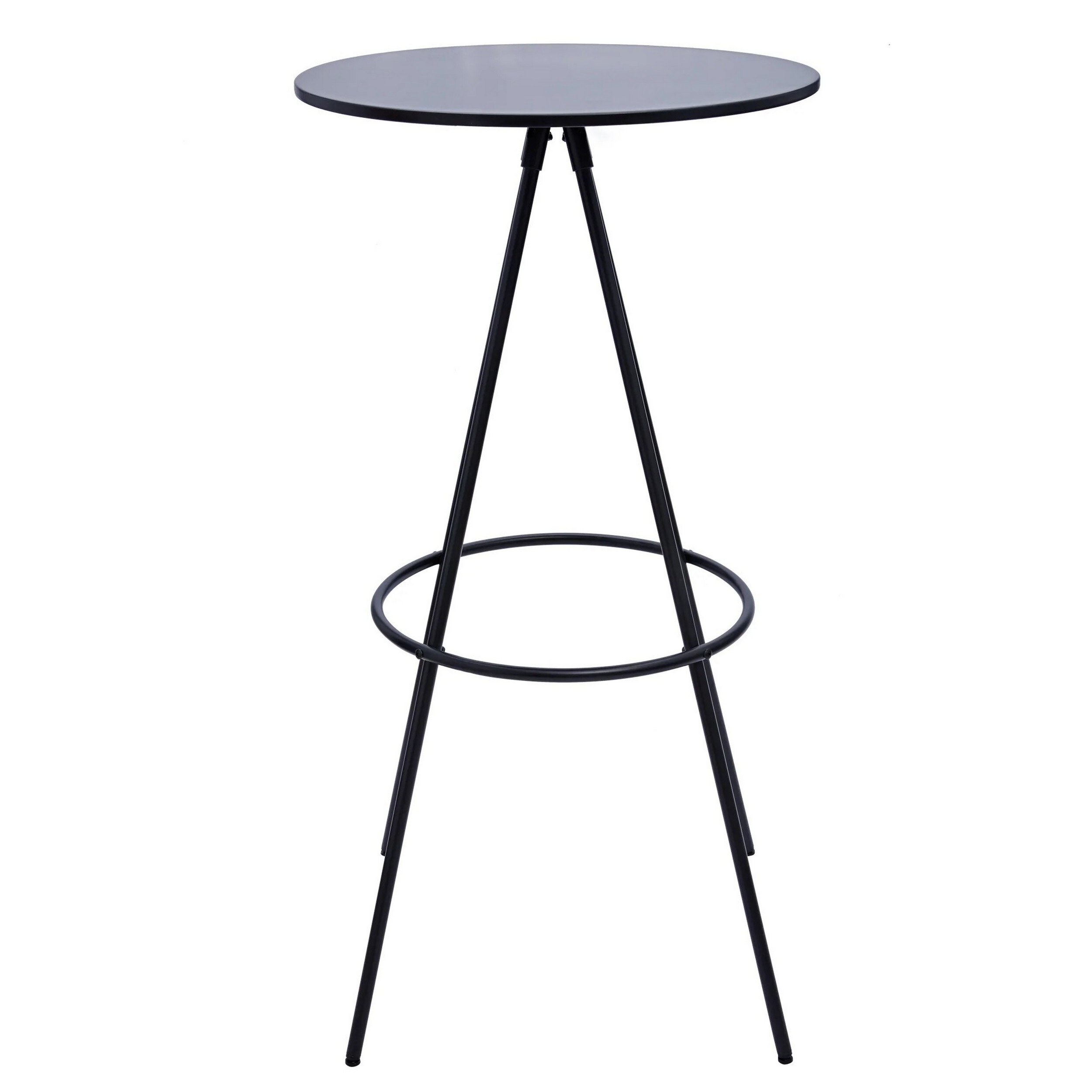 44 Inch Modern Bar Table， Hairpin Legs， Spacer， Composite Wood Surface