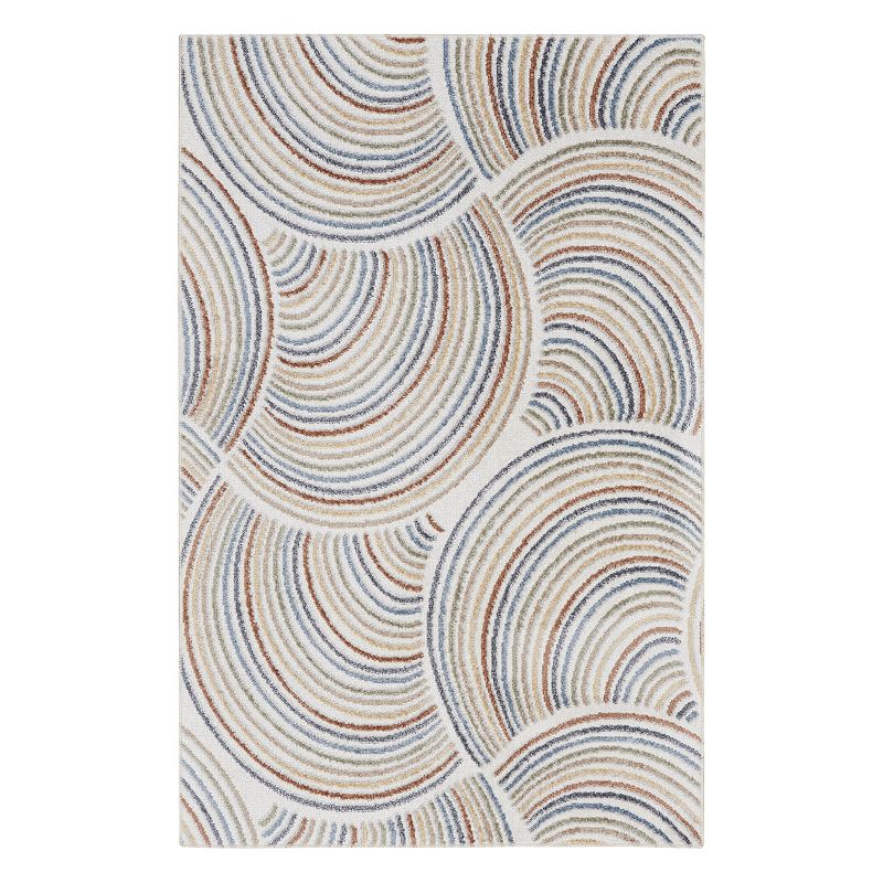 Nourison Astra Abstract Rainbows Kids Washable Indoor Rug