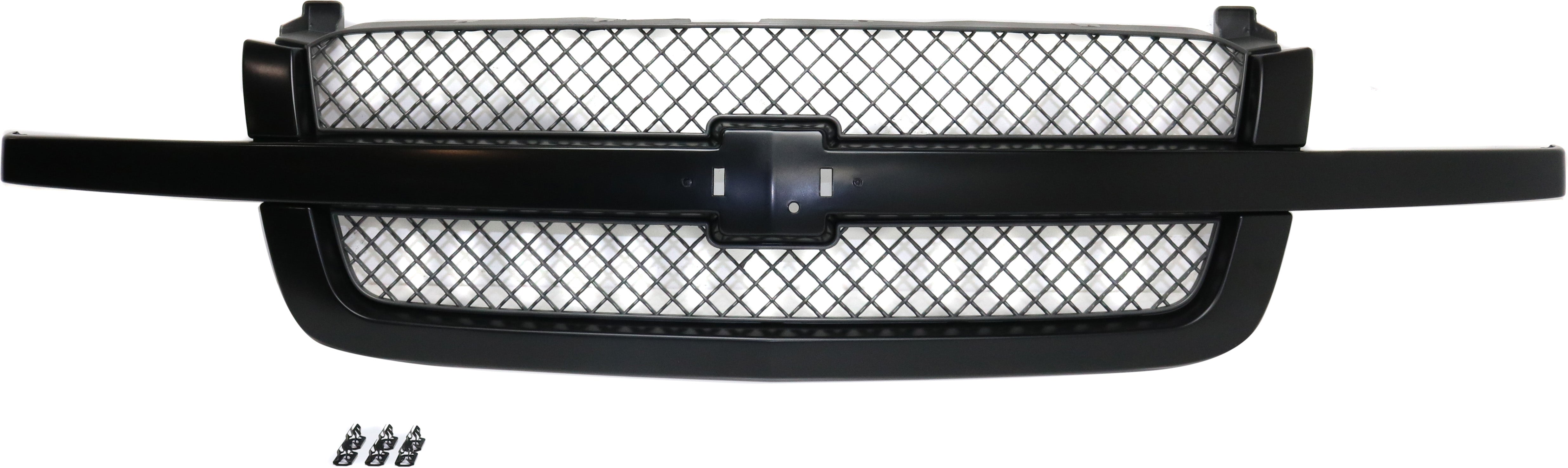 Grille Assembly Compatible With 2003-2006 Chevrolet Avalanche 1500 2500 Paintable Shell with Gray Insert