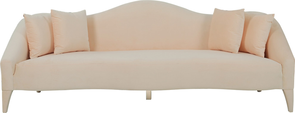 Naya Peche Velvet Sofa   Transitional   Sofas   by HedgeApple  Houzz