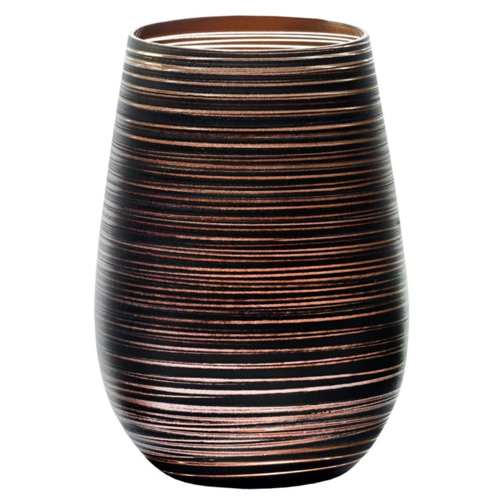 Black and Bronze 15.75oz Twister Glass Tumblers | Stolzle