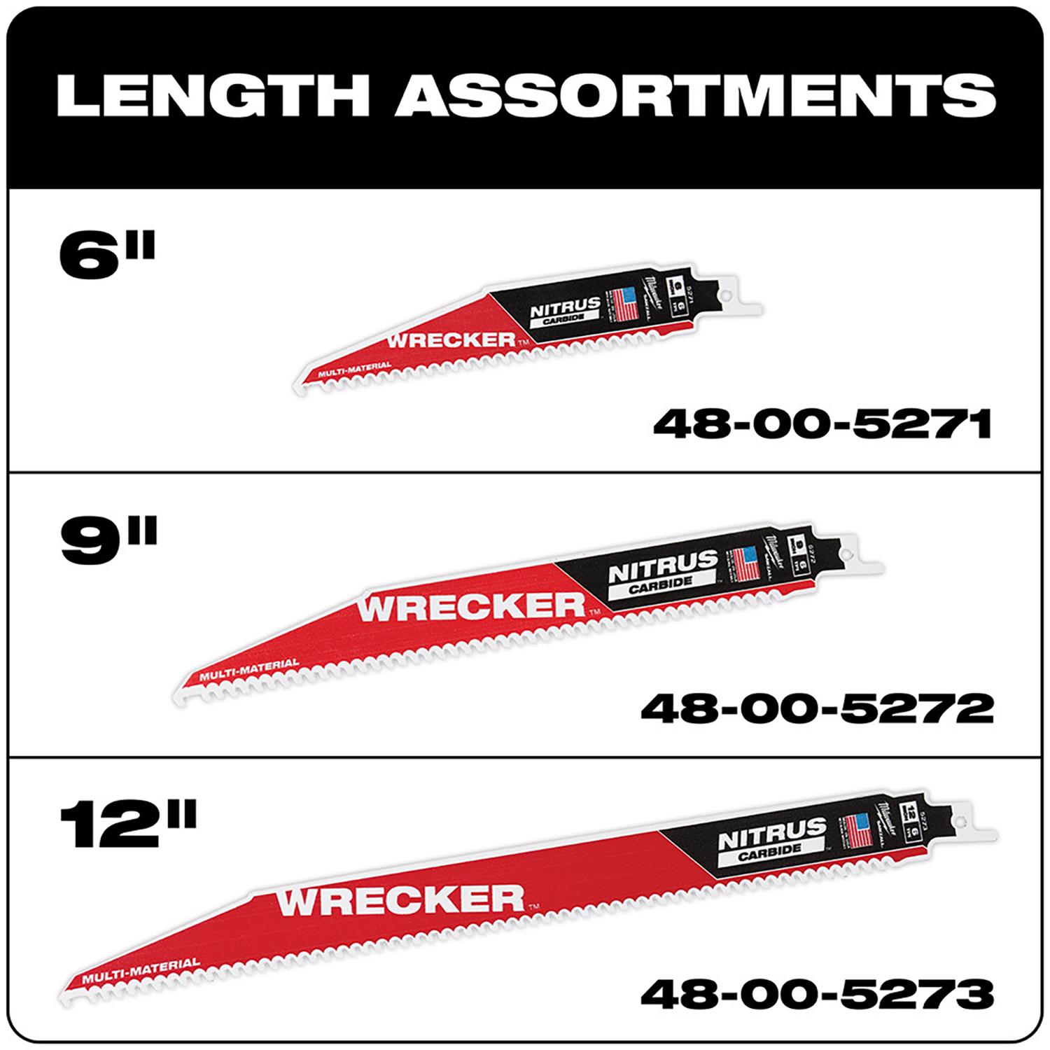 MW Wrecker 6 in. Nitrus Carbide Reciprocating Saw Blade 6 TPI 1 pk