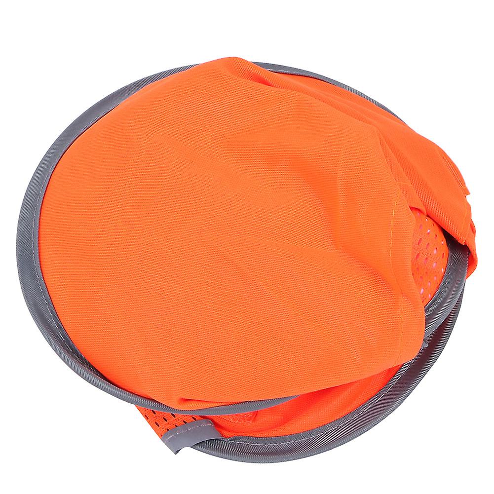 Summer Outdoor Sunscreen Breathable Safety Helmet Shade Neck Protective Cover Shield Orange