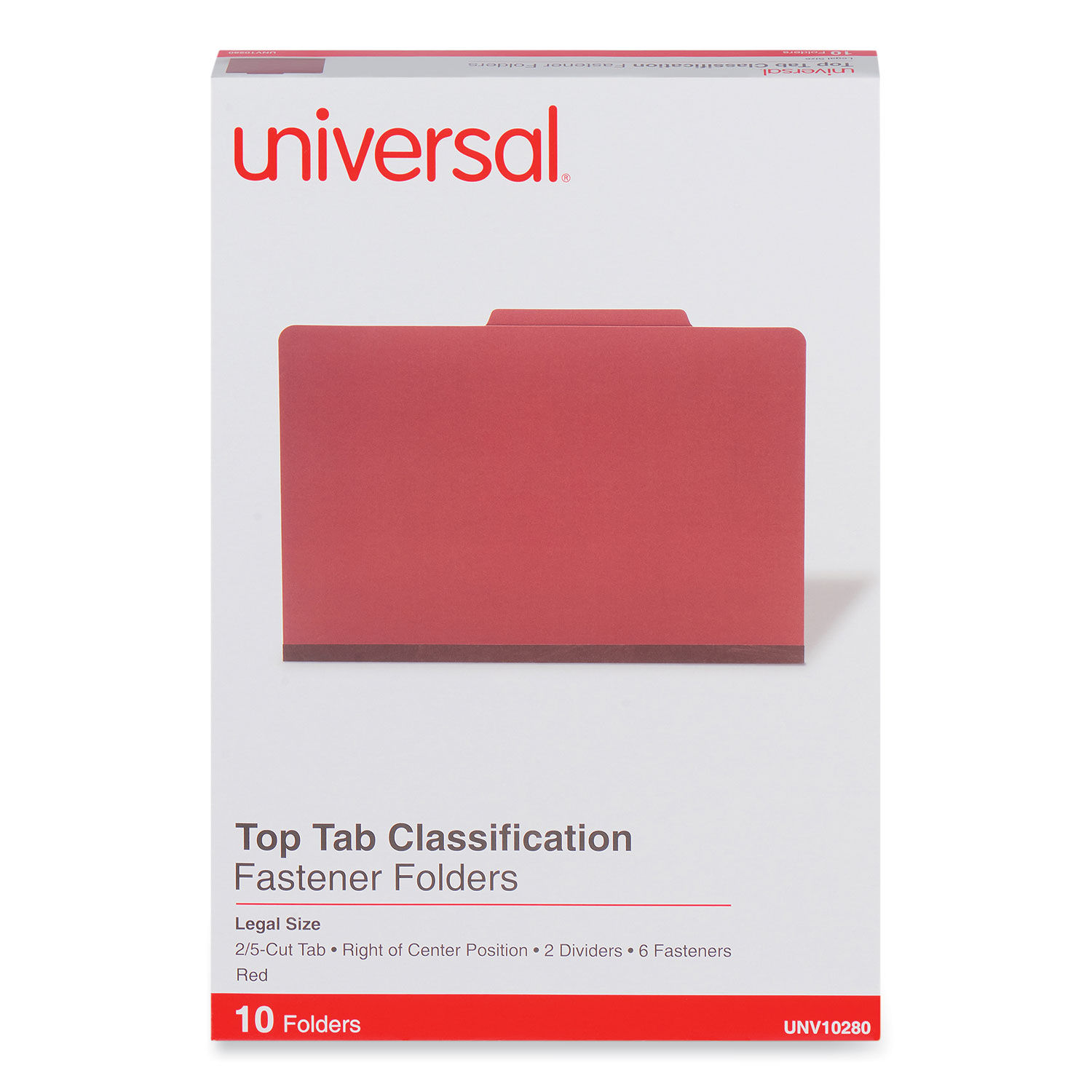 Six-Section Pressboard Classification Folders by Universalandreg; UNV10280