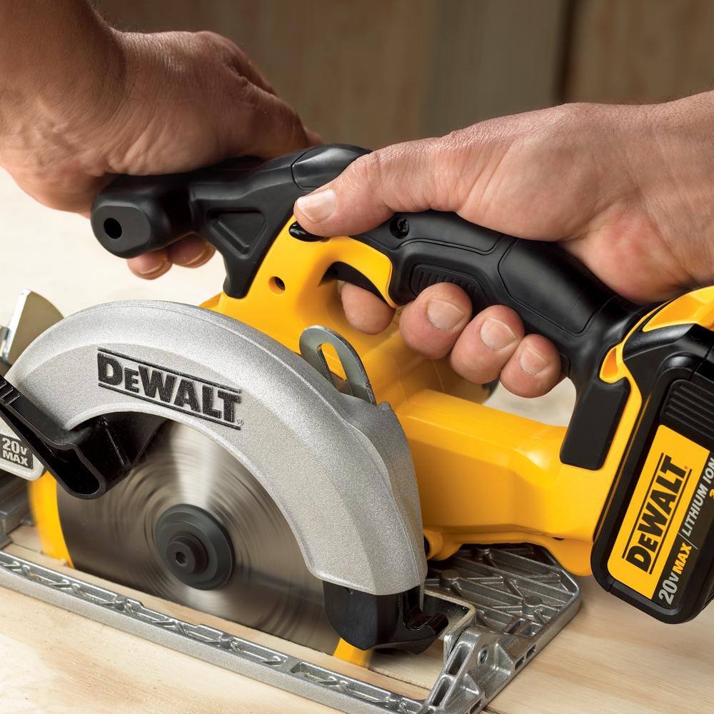 DW 20V MAX Cordless DrillImpact Combo Kit 6.5 in. Circular Saw (2) 20V 1.3Ah Batteries and Charger DCK240C2DCS391B