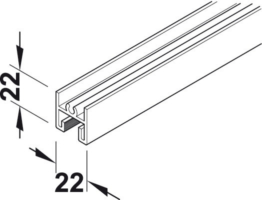 Hafele Top Frame Profile  Aluminum