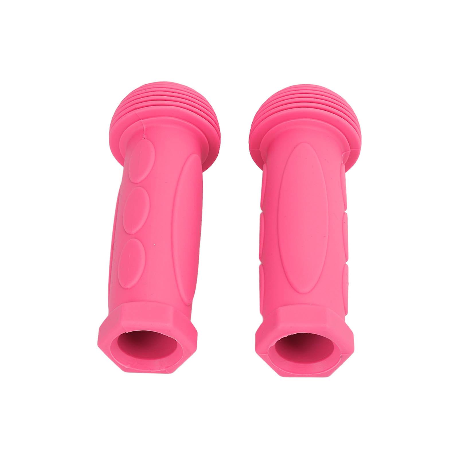 1 Pair Mini Kids Bike Handlebar Grips Rubber High Strength Bicycle Grips For Children Balance Bicycle Rose