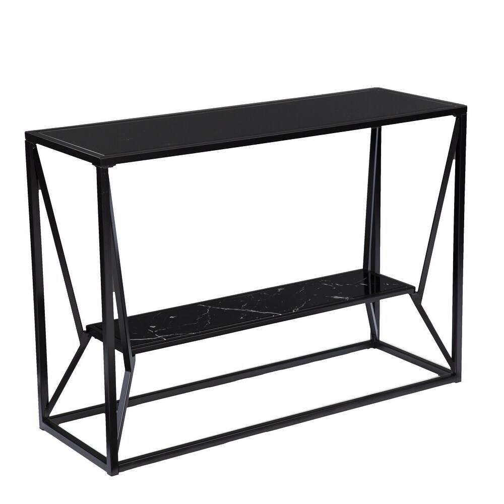 SEI Furniture Aerisill Contemporary Black Metal Console Table