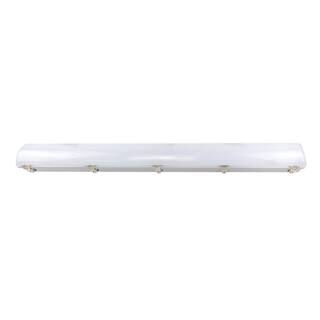 Spitzer 4 ft.120-Watt Equivalent Integrated LED Vap or Grey Strip Light Fixture 203801