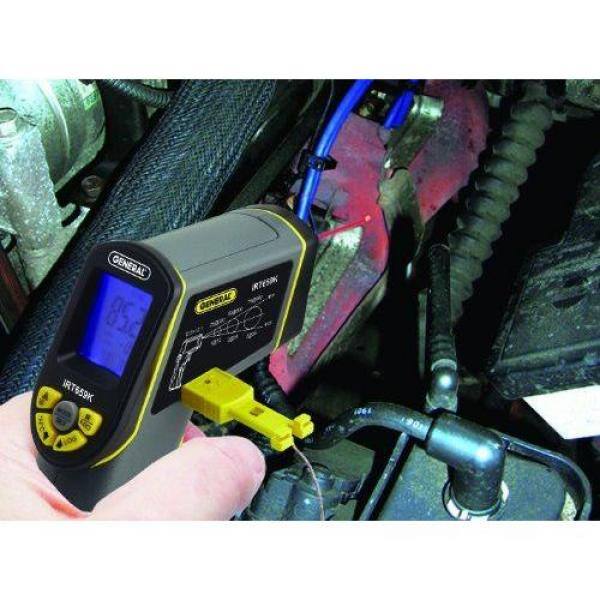 General Tools Industrial IR Thermometer with K Probe and Adjustable Emissivity IRT659K