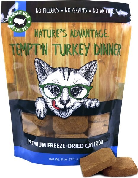 Nature's Advantage Tempt'n Turkey Dinner Cat Food， 8-oz bag