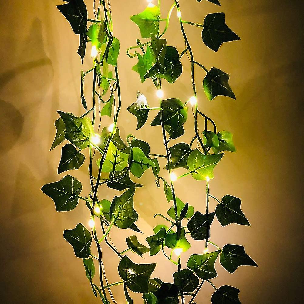 Light Chain With Leaves， 20/100 Leds Ivy Flower Garlands Light Chain Flexible Copper For Indoor Area， Bedroom， Wedding， Party Decoration Decoration