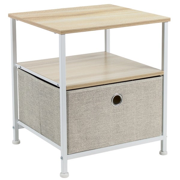 Nightstand 1-Drawer Shelf Storage - Bedside Furniture End Table Chest - - 30821853