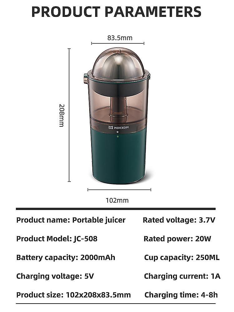 250ml Electric Juicing Cup Orange Juicer Lemon Juice Usb Chargeable Portable Squeezer Pressure Fruit Juicer For Home Kitchen