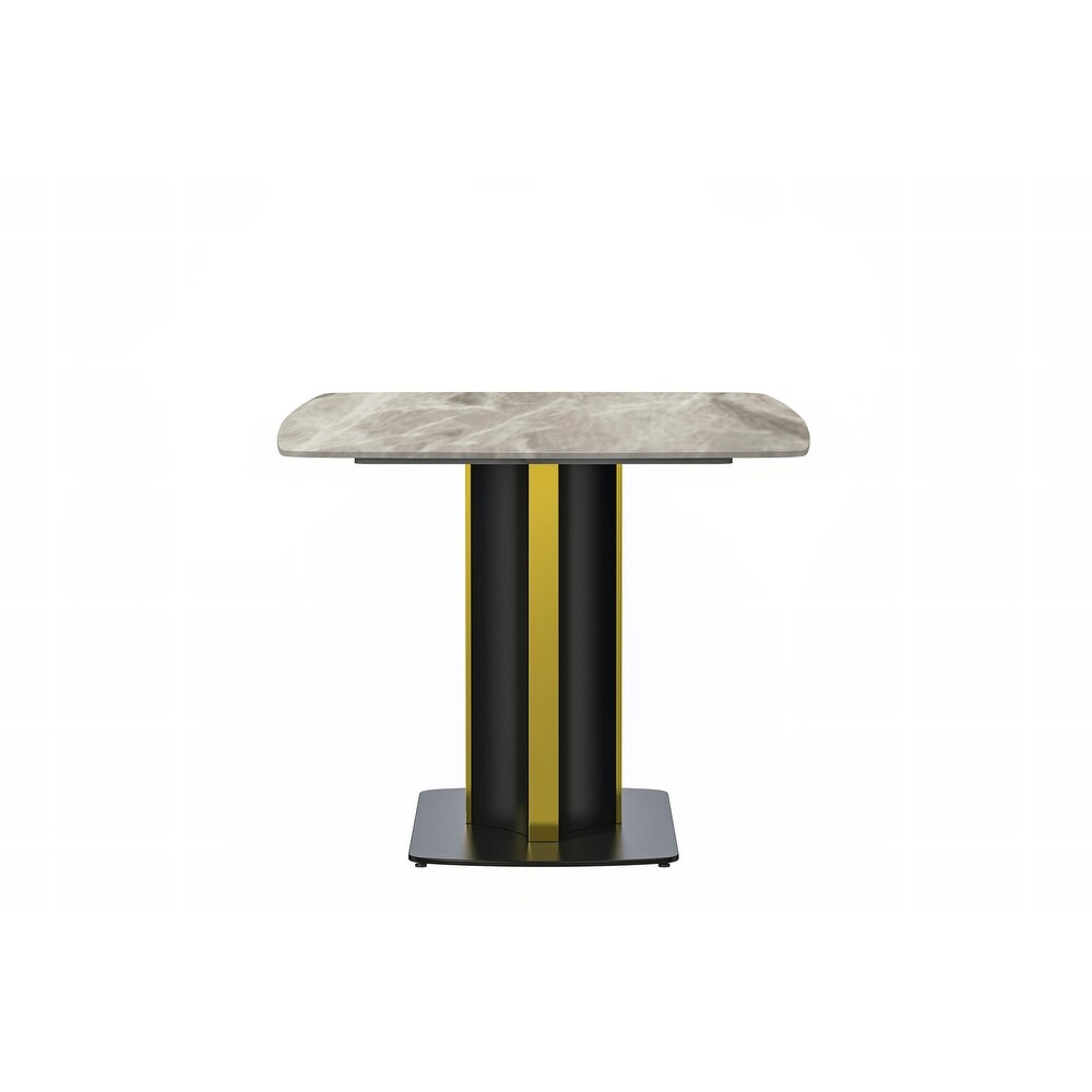 LeisureMod Sylva Dining Table with a 55\