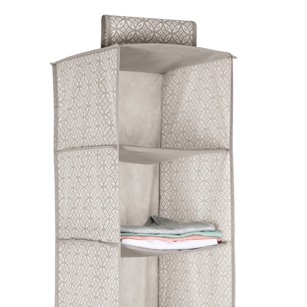 Simplify 6 Shelf Boho Closet Organizer in Grey   11.81\